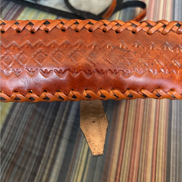 Mexican Aztec Calendar Messager leather bag. - Picture 3 of 9